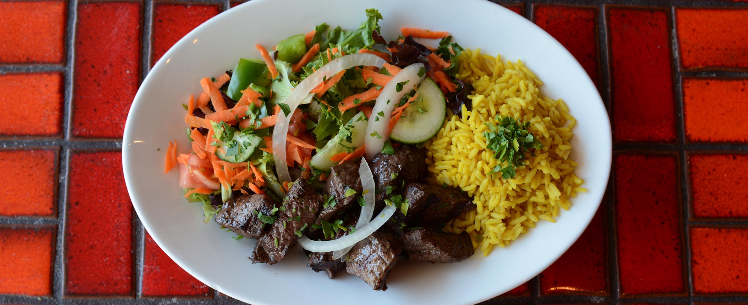 Restaurant in Fairhope offering traditional Lebanese Middle Eastern Mediterranean food.