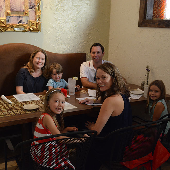 Familiea are always welcomed at our restaurant! We love watching parents, kids, uncles, aunts and grandparents all having a great time.